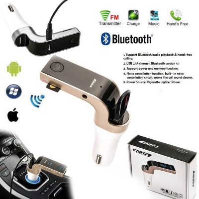 Picture of CARG7 Bluetooth Car Kit Fm Transmitter USB Car Mp3 Music Player SD Car Charger - Black