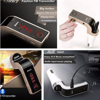 Picture of CARG7 Bluetooth Car Kit Fm Transmitter USB Car Mp3 Music Player SD Car Charger - Black
