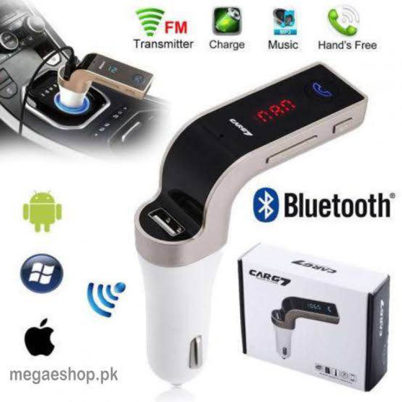 Picture of CARG7 Bluetooth Car Kit Fm Transmitter USB Car Mp3 Music Player SD Car Charger - Black