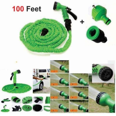Picture of 100 FT Magic Hose Pipe,Magic hose pipe for home use and car wash and bike wash - Green