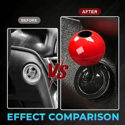 Picture of CAR PUSH START BUTTON Metal, Car Push Start Button – Engine Start/Stop Switch for Keyless Ignition Systems - Red