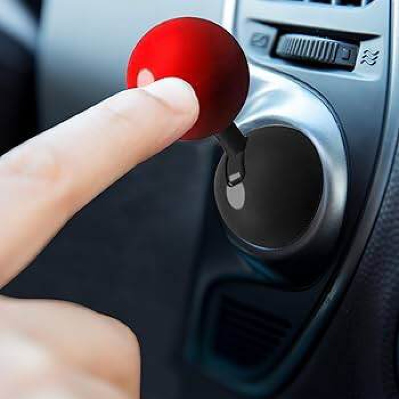 Picture of CAR PUSH START BUTTON Metal, Car Push Start Button – Engine Start/Stop Switch for Keyless Ignition Systems - Red