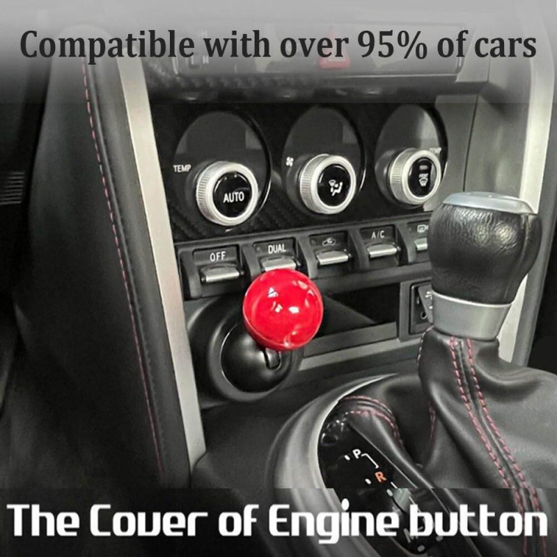 Picture of CAR PUSH START BUTTON Metal, Car Push Start Button – Engine Start/Stop Switch for Keyless Ignition Systems - Red
