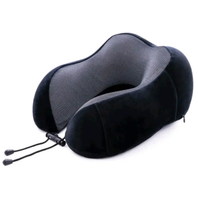 Picture of U Shaped Memory Foam Neck Pillows Soft Travel Pillow Massage Neck Pillow Sleeping Airplane Pillow Cervical Bedding - Neck Pillow - Black