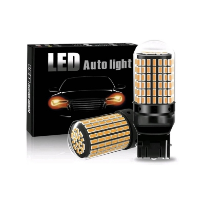 Picture of 7440 LED Bulbs Turn Signal Lights Amber Yellow 7441 7440NA T20 W21W WY21W Front Rear Turn Signal Bulb with Projector Replacement for Car, Truck, SUV, Motorcycle AC10-24V(2PCS)