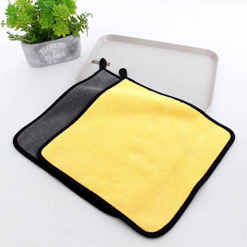 Picture of 30X30 cm Car Bike Wash Double Layer Ultra Soft Scratch Proof Microfiber Towel