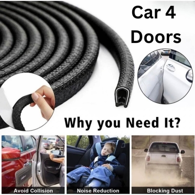 Picture of Car Door Edge Protector,1 Roll 4 doors, Car Door Edge Guards Universal U Shape Rubber Seal Edging Car Door Seal Trim Protector Car Door Guard Strip Fit for Most Car (Black)