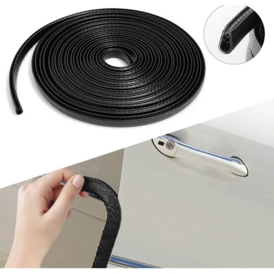 Picture of Car Door Edge Protector,1 Roll 4 doors, Car Door Edge Guards Universal U Shape Rubber Seal Edging Car Door Seal Trim Protector Car Door Guard Strip Fit for Most Car (Black)