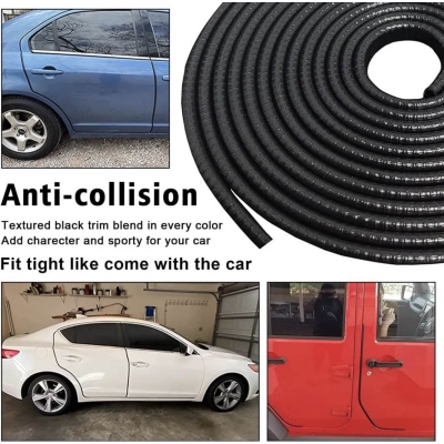 Picture of Car Door Edge Protector,1 Roll 4 doors, Car Door Edge Guards Universal U Shape Rubber Seal Edging Car Door Seal Trim Protector Car Door Guard Strip Fit for Most Car (Black)