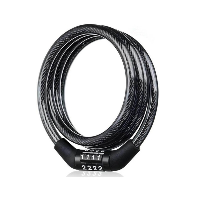 Picture of Advanced inspiring - Unique Make - Helmet Lock 4 Digit Cable Lock Multi Purpus - Innovative Design - To Exprerience Greatness - Black