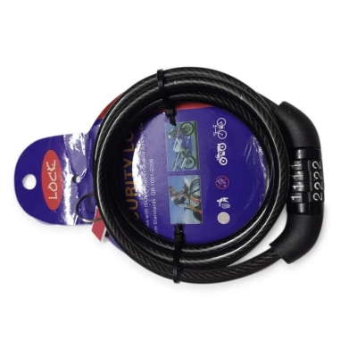 Picture of Advanced inspiring - Unique Make - Helmet Lock 4 Digit Cable Lock Multi Purpus - Innovative Design - To Exprerience Greatness - Black