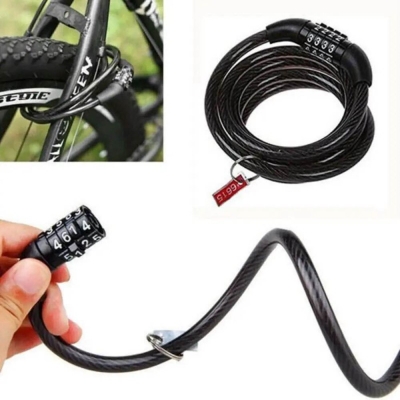 Picture of Advanced inspiring - Unique Make - Helmet Lock 4 Digit Cable Lock Multi Purpus - Innovative Design - To Exprerience Greatness - Black