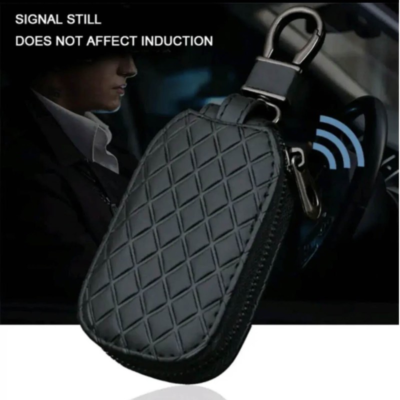 Picture of New Premium Diamond Grain Leather Flip Car Key Case Cover | FOB Pouch Wallet for Toyota Models