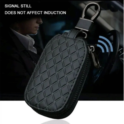 Picture of New Premium Diamond Grain Leather Flip Car Key Case Cover | FOB Pouch Wallet for Toyota Models