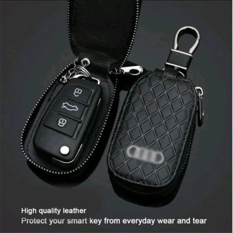 Picture of New Premium Diamond Grain Leather Flip Car Key Case Cover | FOB Pouch Wallet for Toyota Models