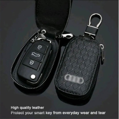 Picture of New Premium Diamond Grain Leather Flip Car Key Case Cover | FOB Pouch Wallet for Toyota Models