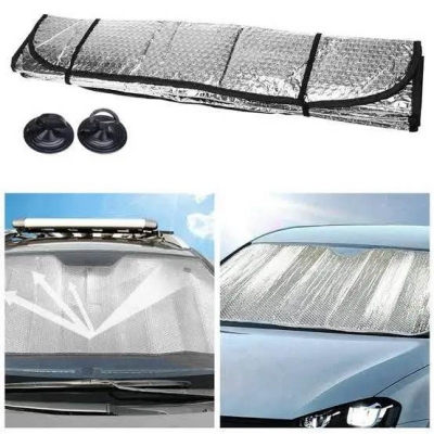 Picture of Car Sun Shade UV Protection Curtain Car Sunshade Film Windshield Visor Front Windshield Sunshade Cover