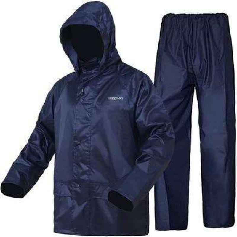 Picture of Happylon Premium Waterproof Raincoat Set for Men & Women (Jacket + Pant + Storage Bag) - Blue