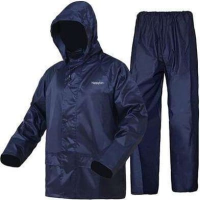 Picture of Happylon Premium Waterproof Raincoat Set for Men & Women (Jacket + Pant + Storage Bag) - Blue