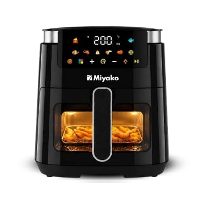 Picture of Miyako Digital Air Fryer with 7 Ltr Capacity and Digital Control Panel Glass Window View  (2 Years Official Warranty)