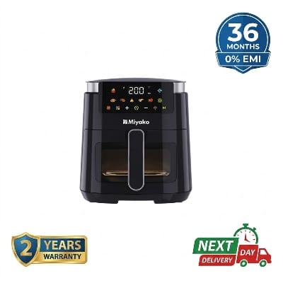 Picture of Miyako Touchscreen 6 Ltr Air Fryer with Digital Display Hot Air Fryer without Oil, Faster Preheating,  Easy Cleaning-AF-5012 ( 2 Years Offical Warranty)