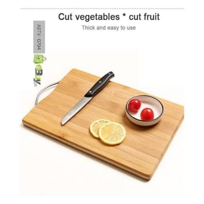 Picture of Bamboo Cutting And  Chopping  Board With Stainless Steel Handle 