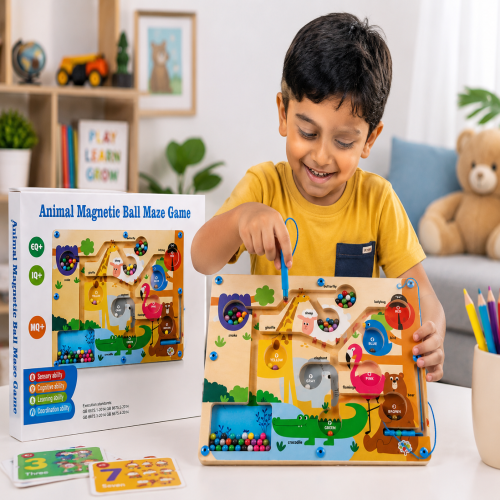 Picture of Animal Magnetic Ball Maze Game for Kids
