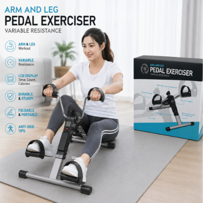 Picture of Arm & Leg Pedal Exerciser with LCD Display & Adjustable Resistance
