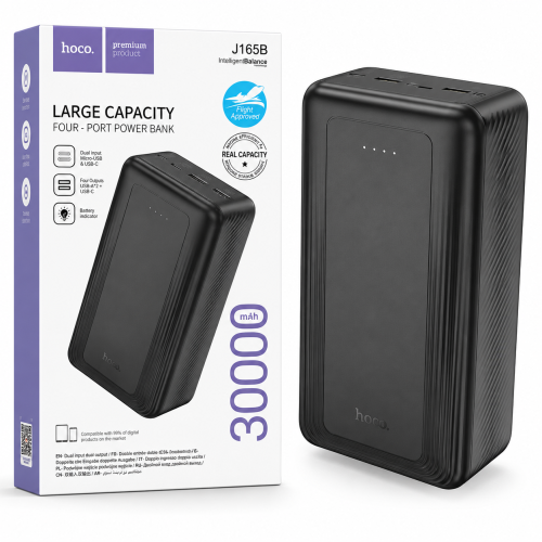 Picture of Hoco J165B 30000mAh 4-Port Power Bank – Large Capacity
