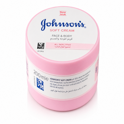 Picture of Johnson's Soft Cream Face & Body with Natural Shea Butter, 200ml