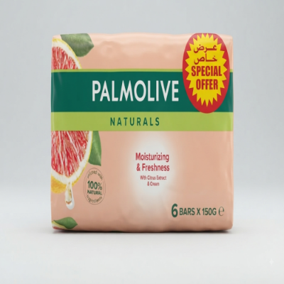 Picture of Palmolive Naturals Moisturizing & Freshness Soap with Citrus Extract & Cream, 6 Bars x 150g