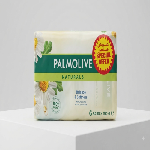 Picture of Palmolive Naturals Balance & Softness Soap with Chamomile Extract & Vitamin E, (6 Bars x 150g)
