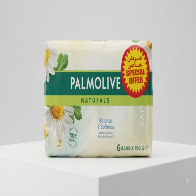 Picture of Palmolive Naturals Balance & Softness Soap with Chamomile Extract & Vitamin E, (6 Bars x 150g)
