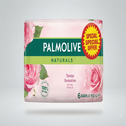 Picture of Palmolive Naturals Tender Sensation Soap with Milk & Rose Oil, (6 Bars x 150g)