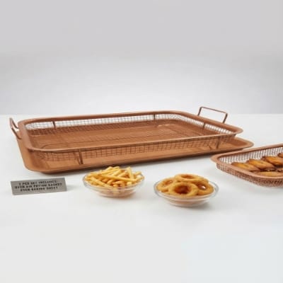 Picture of Home Oven Air Fryer Basket and Baking Sheet 2 Pcs Set (HD-8031)
