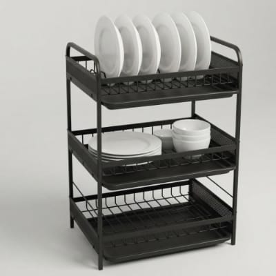 Picture of 3 Layer Iron Drain Dish Rack – Smart Kitchen Organization Solution

