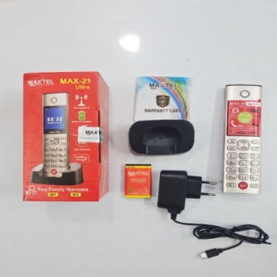 Picture of Maxtel Max-21 Ultra Feature Phone with Desktop Charger & Metal Body | 2.0
