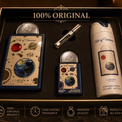 Picture of Art of Universe by Lattafa Unisex 3pc - 3.4oz EDP, 0.65oz Mini, 6.67oz Spray 100% 0rginal