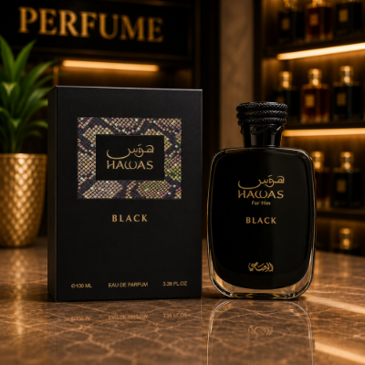 Picture of Hawas Black by Rasasi for Men - 3.38 oz EDP Spray 100ml