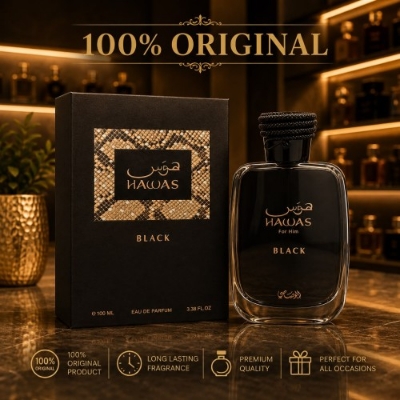 Picture of Hawas Black by Rasasi for Men - 3.38 oz EDP Spray 100ml ,,100% orginal
