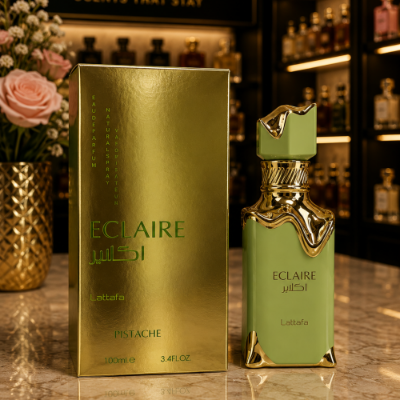 Picture of Lattafa eclaire pistache eau de parfum for women imported from uae 100ml