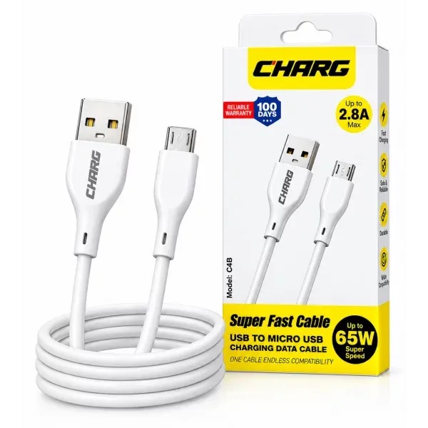 Picture of CHARG C4C Type-C Fast Charging Data Cable 65W | 2.8A Super Fast Charge USB to Type-C Cable