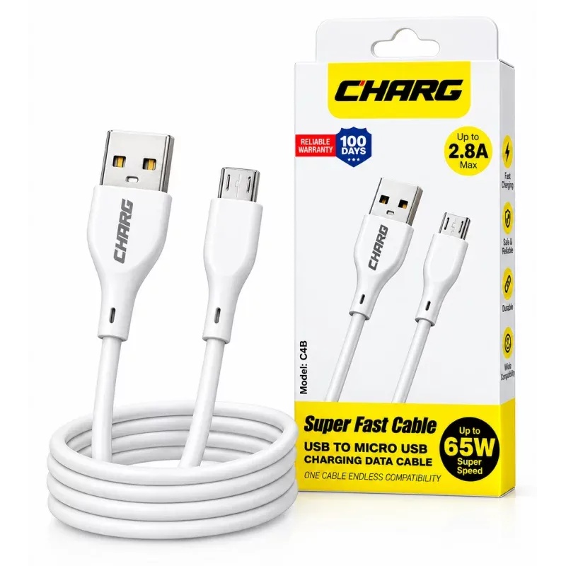 Picture of CHARG C4C Type-C Fast Charging Data Cable 65W | 2.8A Super Fast Charge USB to Type-C Cable