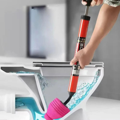 Picture of New Manual Multifunctional High Pressure Drain Buster Home Sink Clog Remover Cleaning Tool Toilet Plunger Suction Pump