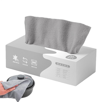 Picture of 20Pcs/box Microfiber Towel Absorbent Kitchen Cleaning Dishcloth Non-stick Oil Dish Rags Napkins Tableware Home Cleaning Towels