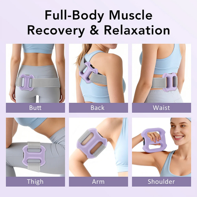Picture of Electric Body Fascia Ring Fitness Massage Ring 5 Levels Vibration Body Shaping Massager Belly Waist Deep Tissue Massage Device