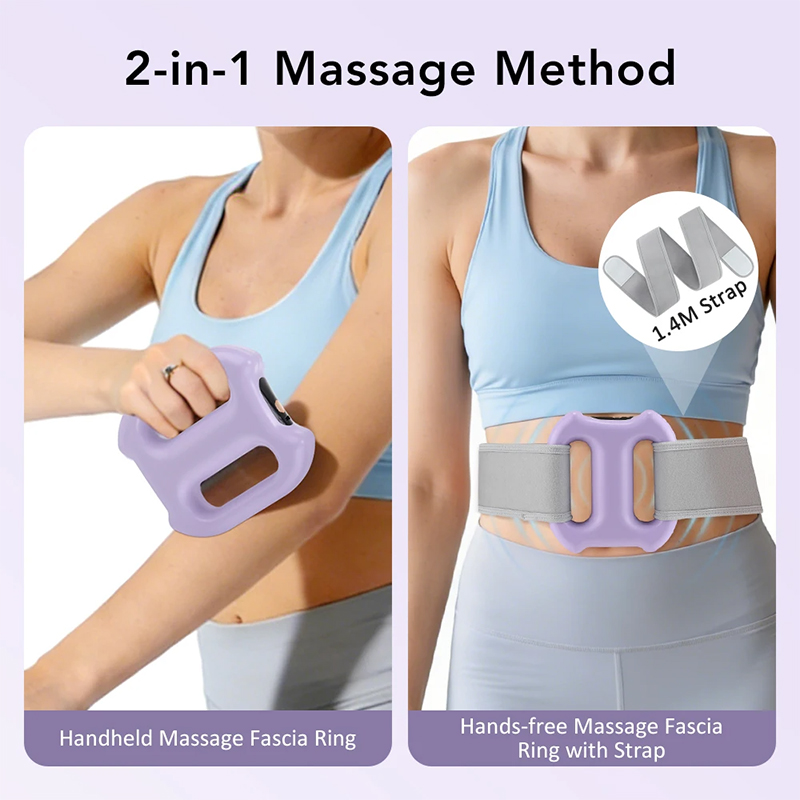 Picture of Electric Body Fascia Ring Fitness Massage Ring 5 Levels Vibration Body Shaping Massager Belly Waist Deep Tissue Massage Device
