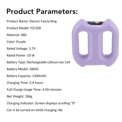 Picture of Electric Body Fascia Ring Fitness Massage Ring 5 Levels Vibration Body Shaping Massager Belly Waist Deep Tissue Massage Device