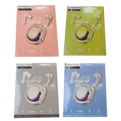 Picture of Ultra Pods Pro Wireless Earbuds With Display Transparpent Design Bluetooth 5.3 Waterproof