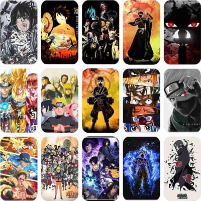 Picture of Pack of 15 Naruto Card | Anime card |HD Photos UV printed on PVC card. Size 85 cm X 55 cm-Multicolor